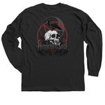HinderedSoul FirstLine Merch, a Black Classic Long Sleeve Tee (back-view)