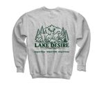 Save Lake Desire, a Sport Grey Youth Crewneck Sweatshirt (back-view)