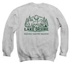 Save Lake Desire, a Sport Grey Crewneck Sweatshirt (back-view)