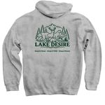 Save Lake Desire, a Sport Grey Pullover Hoodie (back-view)