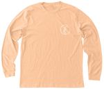 Heritage Collection Shirts, a Heather Peach Premium Long Sleeve Tee (back-view)