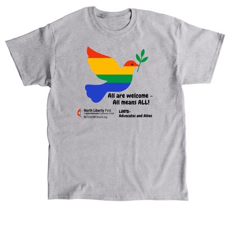 North Liberty First UMC Pride Month, a Sport Grey Classic Unisex Tee