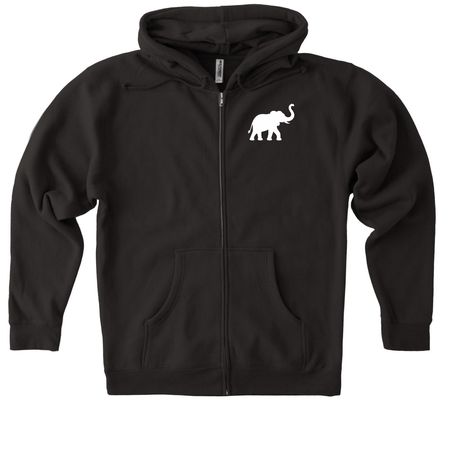 Ericka is Ready on Day One, a Black Heavyweight Zip Up Hoodie