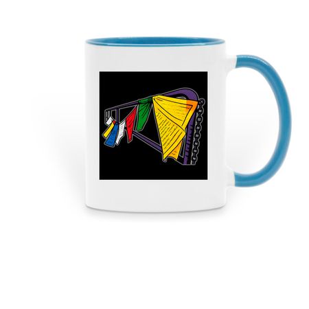 Flagship Design-Direct Action Edition, a Light Blue Two-Tone Ceramic Mug