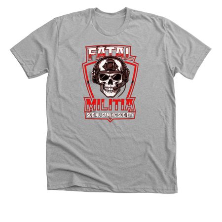 FATAL MILITIA, a Athletic Heather Premium Unisex Tee