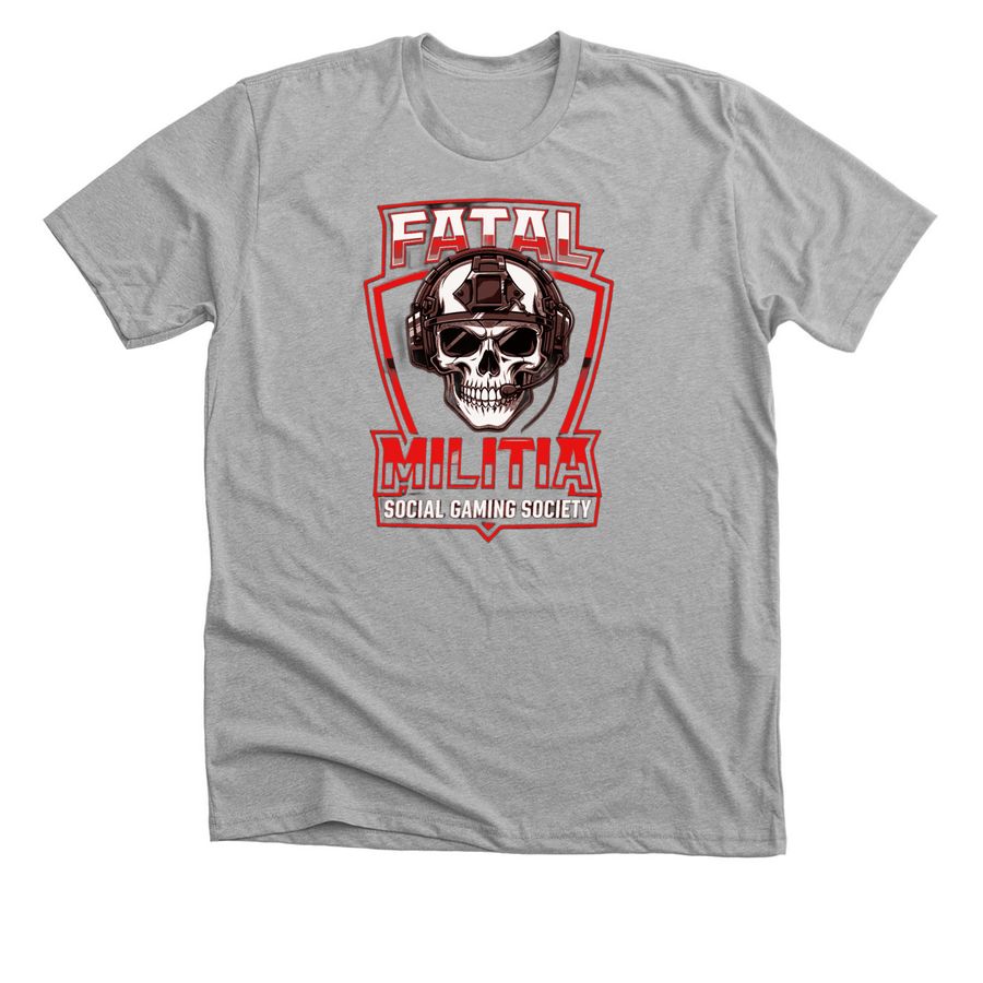 FATAL MILITIA, a Athletic Heather Premium Unisex Tee