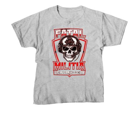 FATAL MILITIA, a Sport Grey Youth Unisex Tee