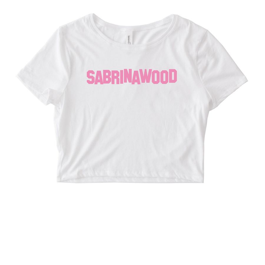 sabrinawood crop top, a White Women's Fitted Cropped Tee