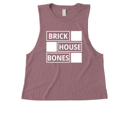 Official Brick House Bones clothing., a Vintage Rose Allmade Eco Triblend Women?s Muscle Tank