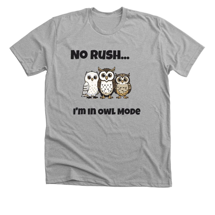 Owl Mode, a Athletic Heather Premium Unisex Tee