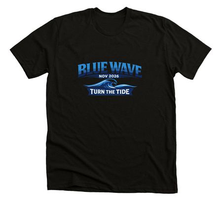 Blue Wave 26, a Black Heather Premium Unisex Tee