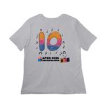 B2R 10 Year Anniversary!, a Solid Athletic Grey Women?s Relaxed Cotton Tee (back-view)