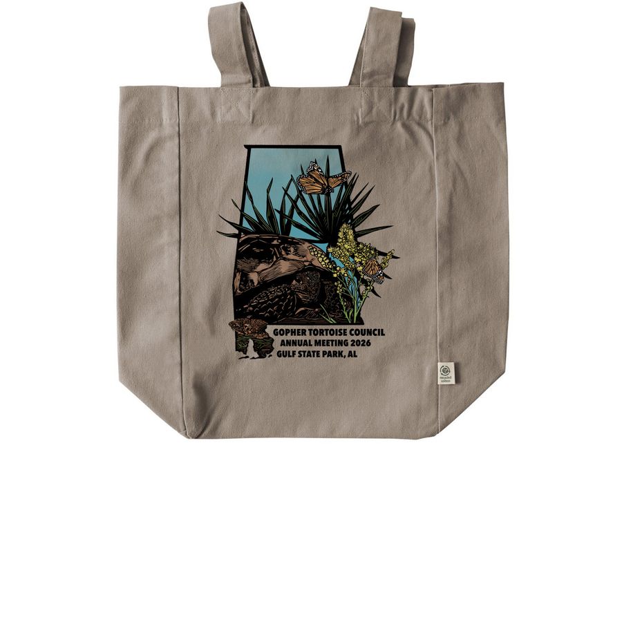 2026 Gopher Tortoise Council, a Pumice Recycled Cotton Tote Bag