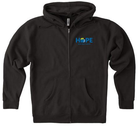 Hope Hoodies, a Black Heavyweight Zip Up Hoodie