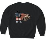 M. SMITH COLOR LOGO, a Black Softstyle Crewneck Sweatshirt (back-view)