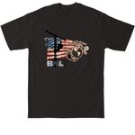 M. SMITH COLOR LOGO, a Black Tall Classic Unisex Tee (back-view)