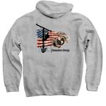 M. SMITH COLOR LOGO, a Sport Grey Pullover Hoodie (back-view)