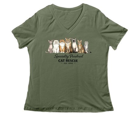 SPCR 2026 Shirts and Sweatshirts, a Military Green Women's Relaxed V-Neck Tee