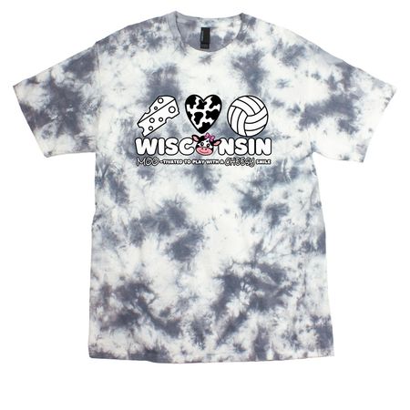 *TEAM FAVORITE* &nbsp;MOO, a Grey Crystal Tie Dye Tee
