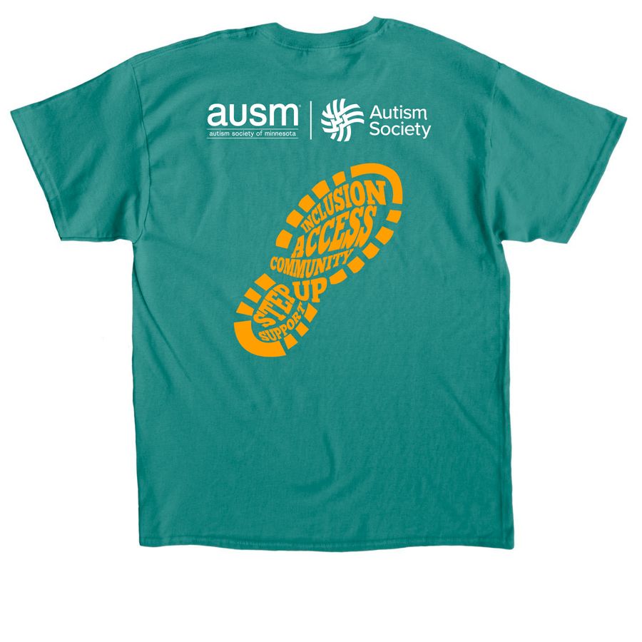 Steps for Autism 2026, a Jade Dome Classic Unisex Tee (back-view)