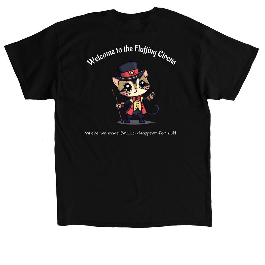 Fluffing Circus, a Black Classic Unisex Tee (back-view)