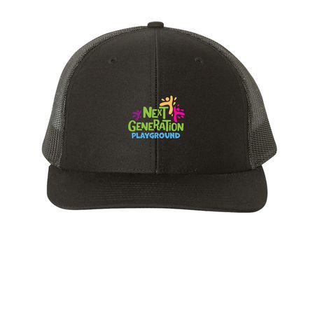 Next Generation Playground, a Black Printed Snapback Trucker Cap