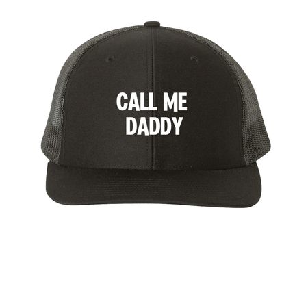 hat, a Black Printed Snapback Trucker Cap