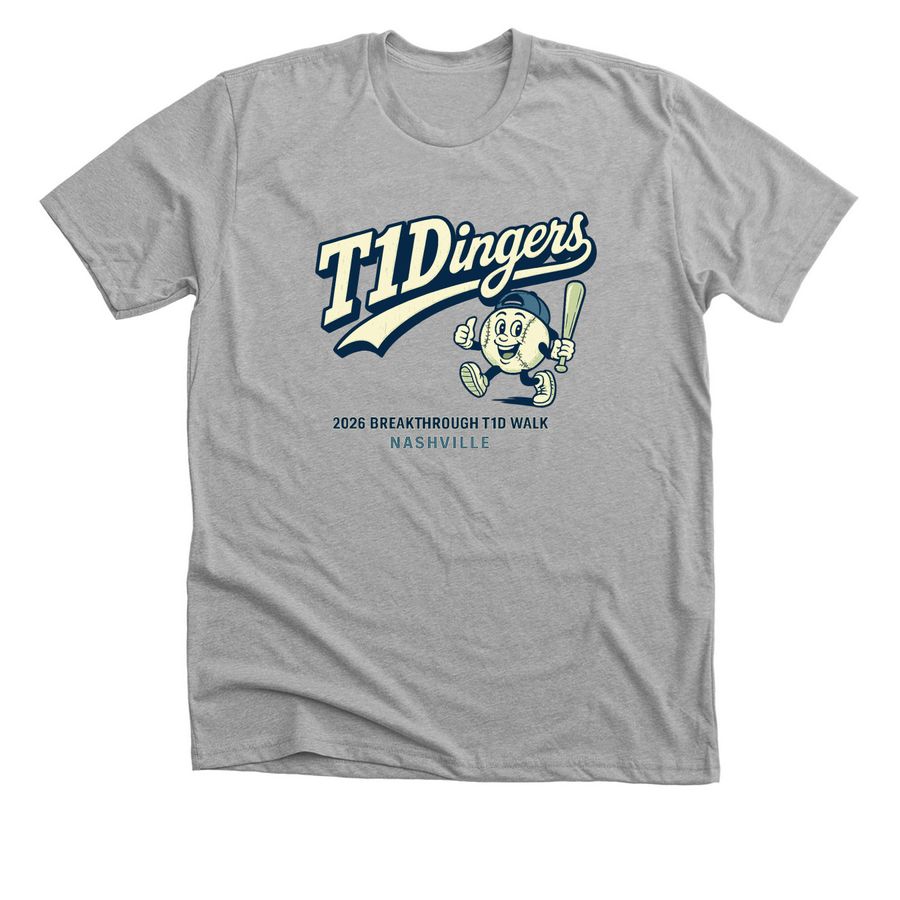 T1Dingers Team Shirt, a Athletic Heather Premium Unisex Tee