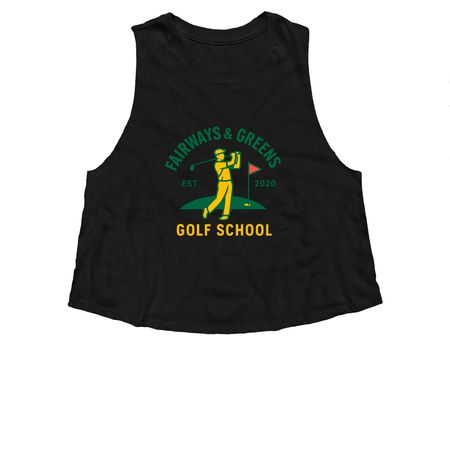 OG Summer Tanks, a Solid Black Blend Women?s Cropped Racerback Tank