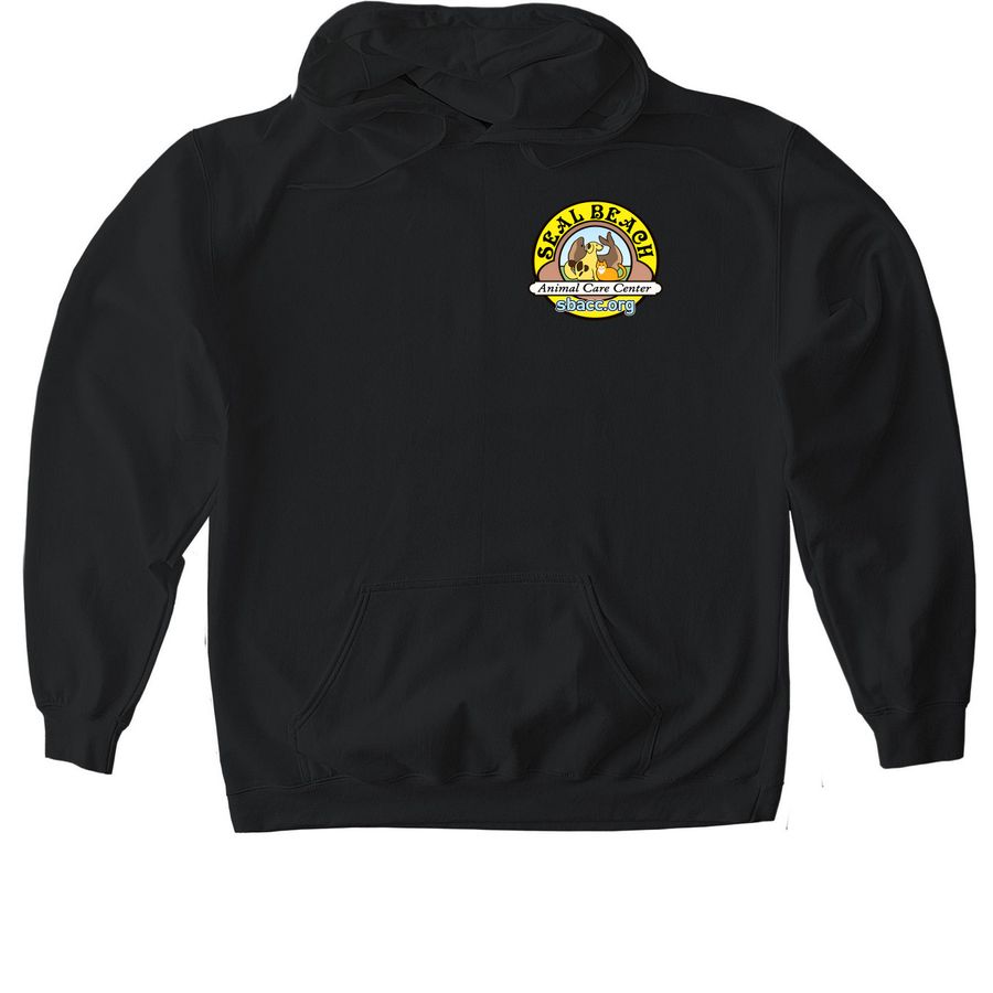 Rainbow Heart Pullover Hoodie, a Black Gildan Softstyle Pullover Hoodie