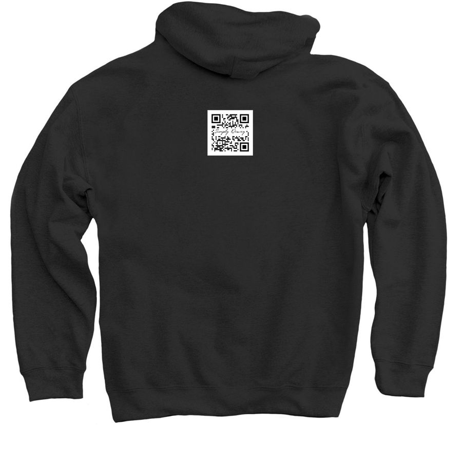 Simply Merch, a Black Pullover Hoodie (back-view)