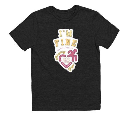 "I'm Fine", a Space Black Allmade Youth Eco Triblend Tee