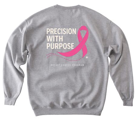 Breast Cancer Program Shirt, a Sport Grey Softstyle Crewneck Sweatshirt