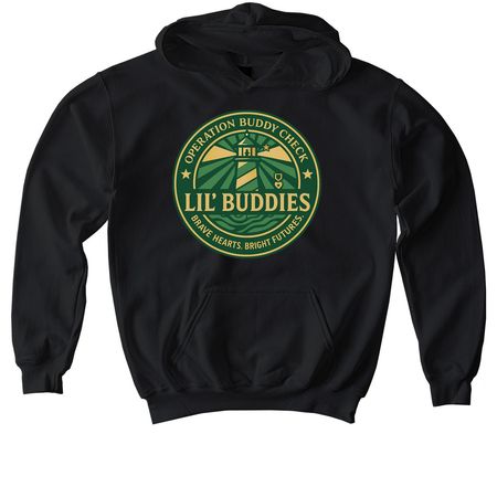 Lil Buddies&nbsp;, a Black Softstyle Youth Pullover Hoodie