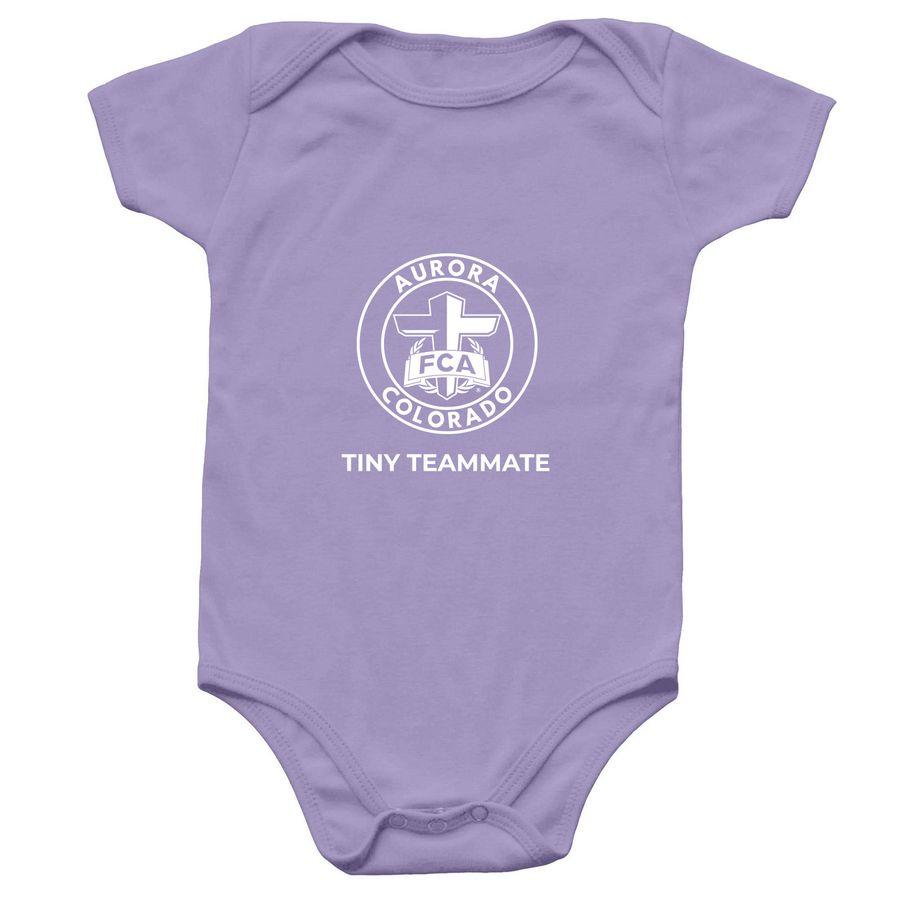 Tiny Teammate, a Lavender Infant Onesie