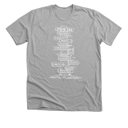 The 12 Points of the Scout Law - White, a Athletic Heather Premium Unisex Tee
