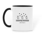 11 minute miles are hot!, a Black Two-Tone Ceramic Mug (back-view)