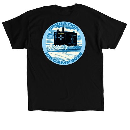 Operation Ice Camp 2026, a Black Classic Unisex Tee (back-view)
