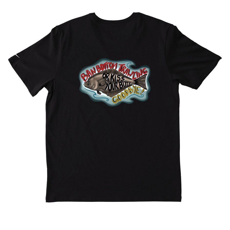 Kiss your butt goodbye, a Black Nike Dri-FIT Jersey Blend Performance Tee (back-view)