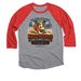 Halo Hounds 3/4 Baseball Tee, a Red and Premium Heather 3/4 Sleeve Baseball Tee