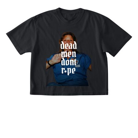 D*AD MEN DON'T R*PE, a Black Comfort Colors Boxy Tee