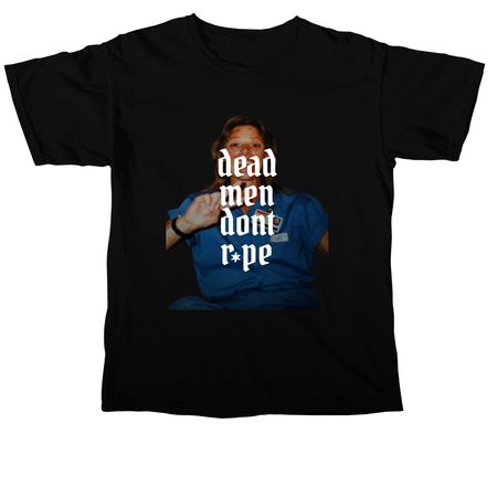 D*AD MEN DON'T R*PE, a Black Comfort Colors Unisex Tee