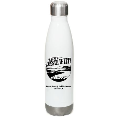 The Inlet Bottle, a White Stainless Steel Water Bottle
