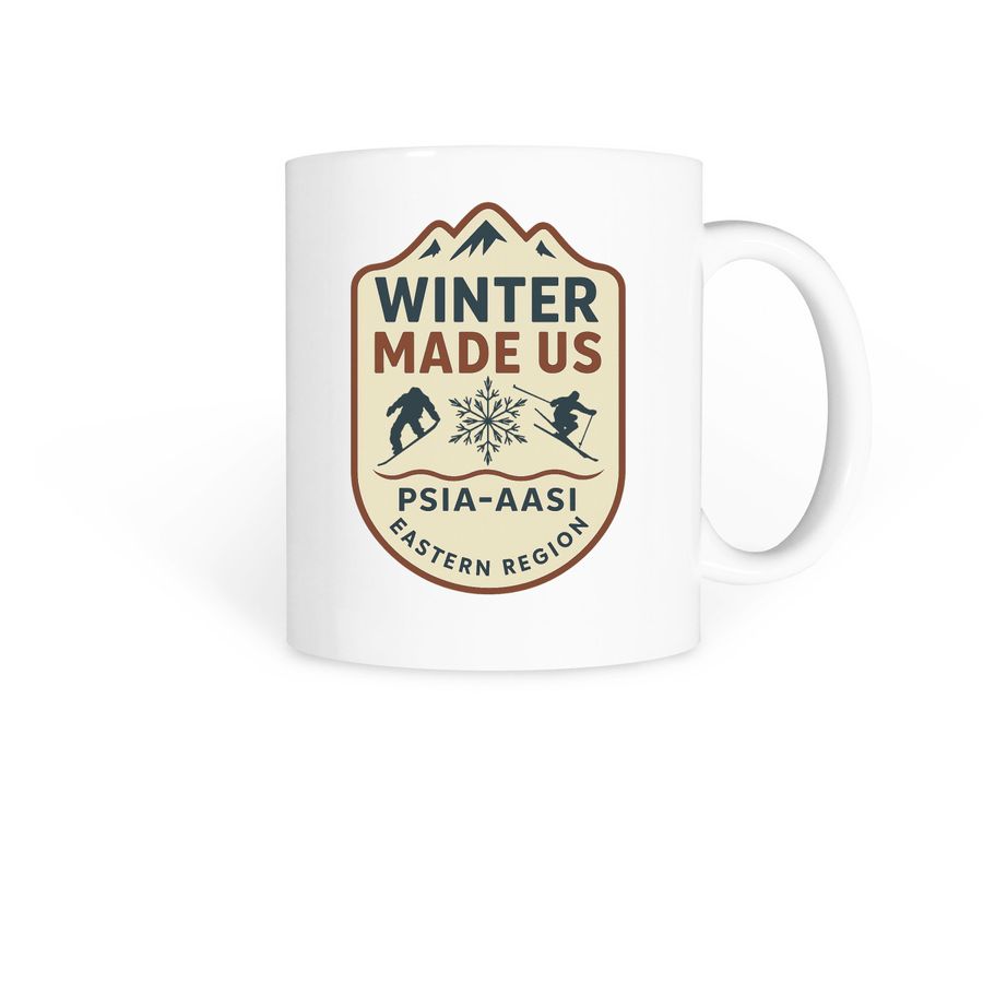 PSIA-AASI Eastern Region 2025 Design - mugs, a White Coffee Mug