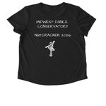 2026 Nutcracker Rehearsal Merch, a Space Black Allmade Eco Triblend Women?s Scoop Neck Tee (back-view)