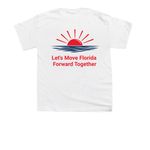 The Finer Campaign Shirt, a White Youth Unisex Tee (back-view)