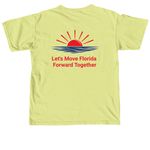 The Finer Campaign Shirt, a Neon Lemon Comfort Colors Unisex Tee (back-view)