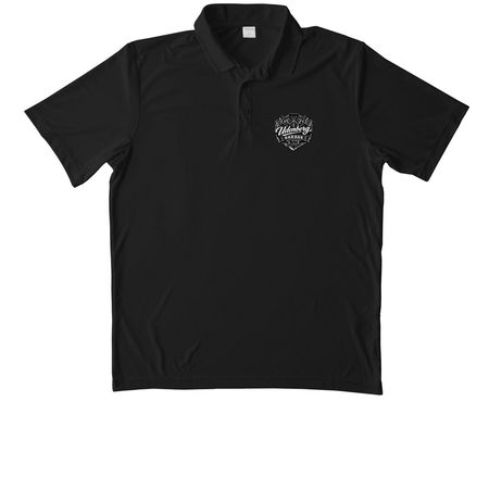 Udenberg Garage Polo, a Black Unisex Performance Polo