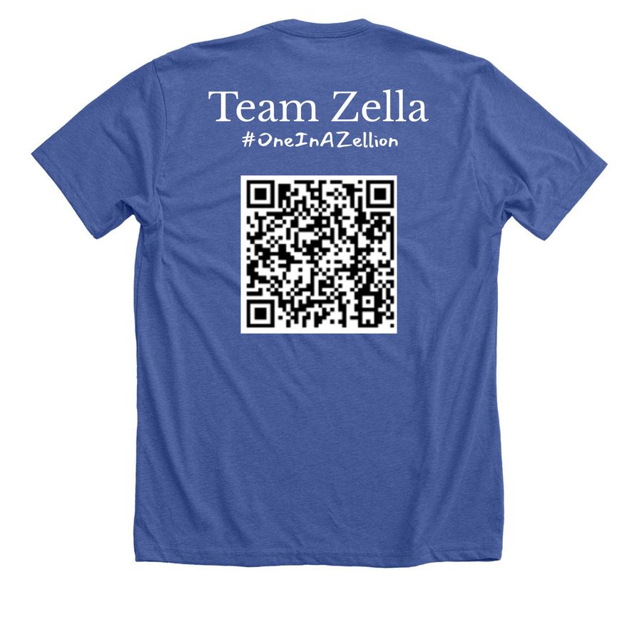 Team Zella 2026, a Solid True Royal Premium Unisex Tee (back-view)