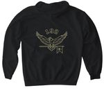 CHEVALIER, a Black Gildan Softstyle Pullover Hoodie (back-view)